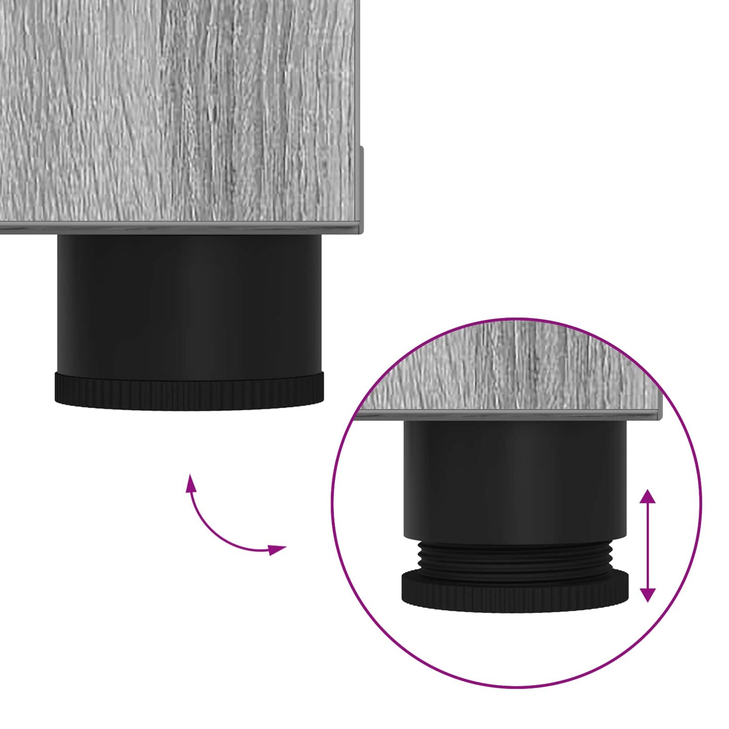 vidaXL Παγκάκι Χαλωρίου με μαξιλάρι Γκρίζο Σονομα 80 x 38 x 46 εκ