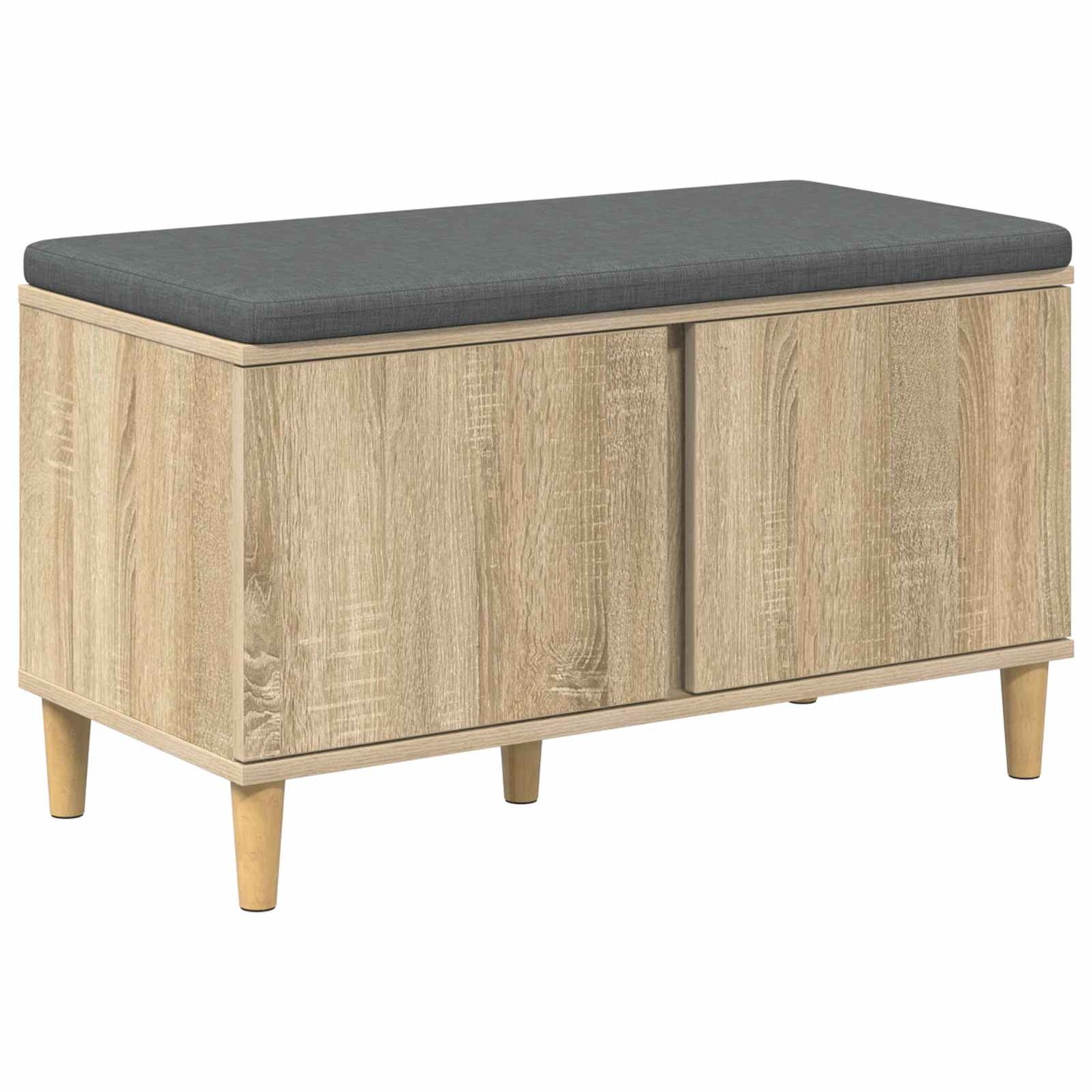 vidaXL Παγκάκι Χαλωρίου με μαξιλάρι Δρύς Sonoma 80 x 38 x 46 εκ
