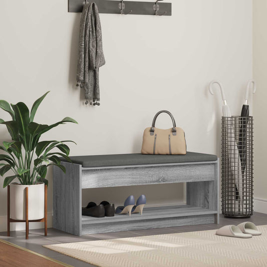 vidaXL Παγκάκι Χαλωρίου Γκρι Σονομά 103 x 38 x 45 εκ