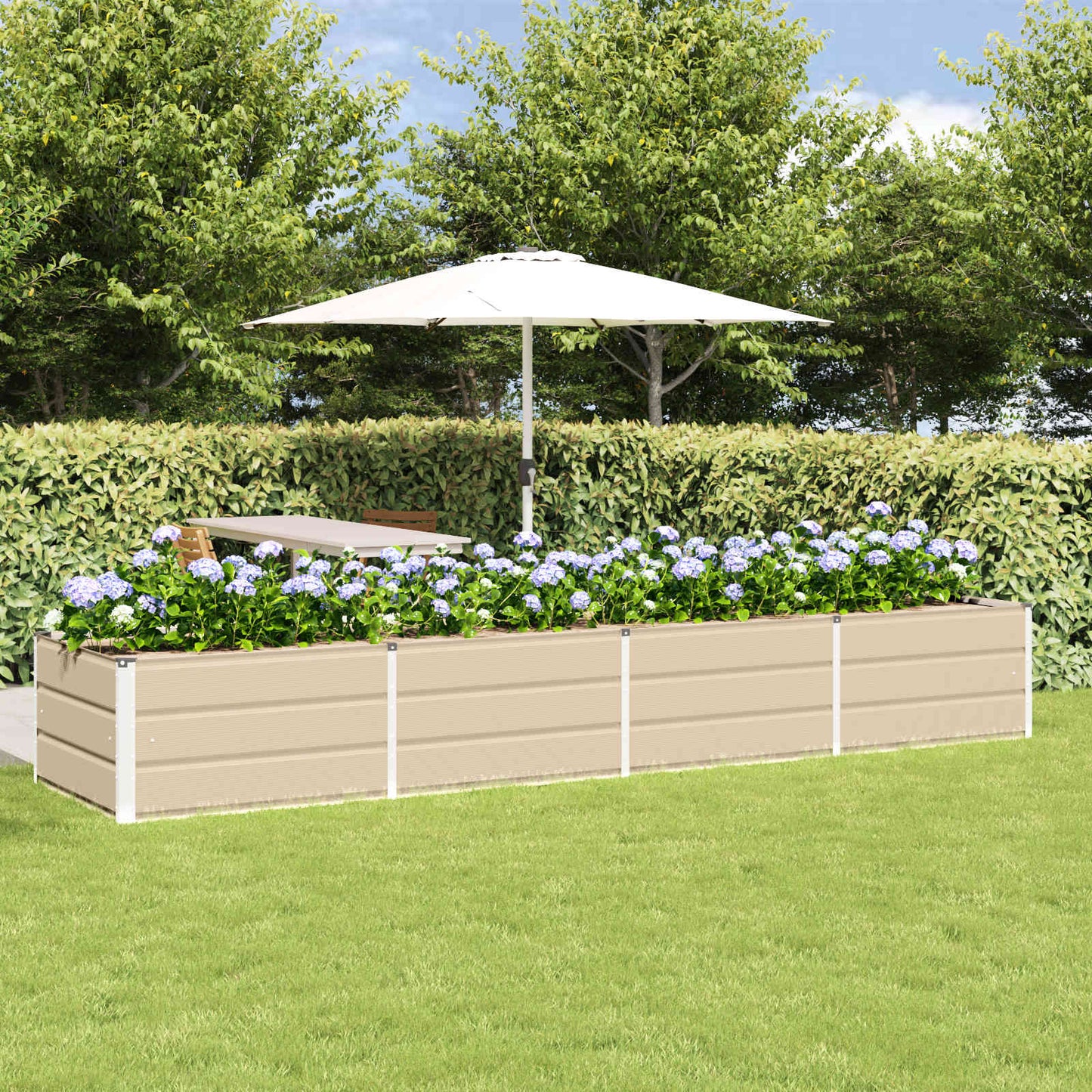 vidaXL Γλάστρα Ελεφαντόδοντο 320 x 80 x 45 cm Ατσάλι