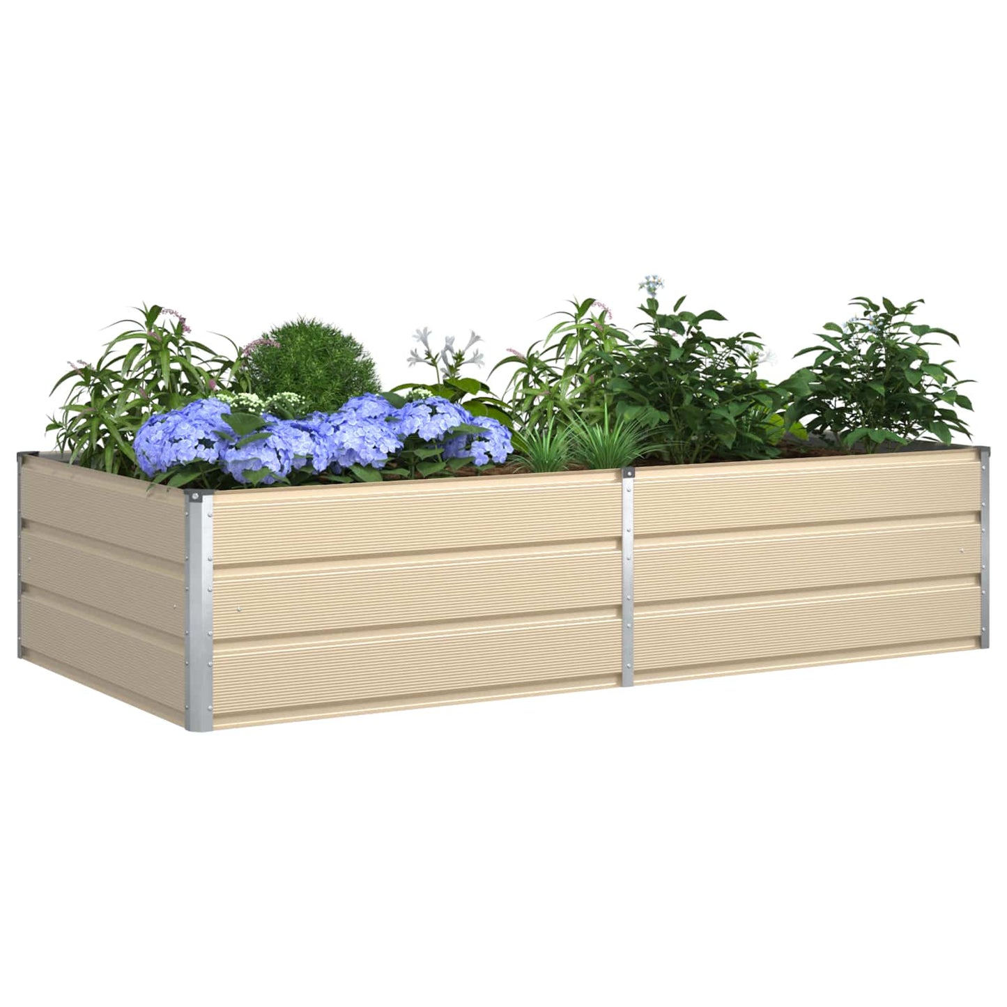 vidaXL Γλάστρα Ελεφαντόδοντο 195 x 100 x 45 εκ Επικαλυμμένος Χάλυβας