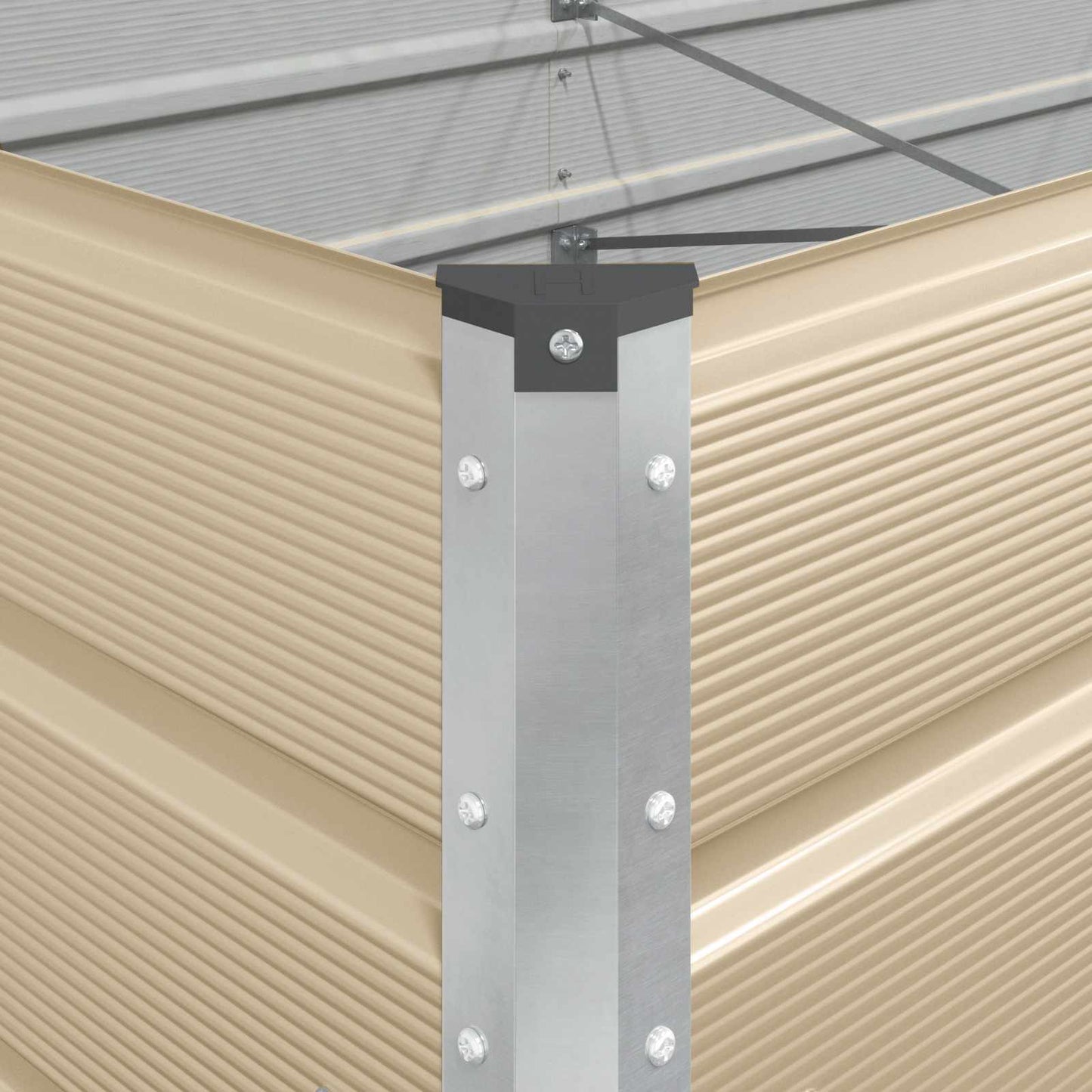 vidaXL Γλάστρα Ελεφαντόδοντο 195 x 100 x 45 εκ Επικαλυμμένος Χάλυβας