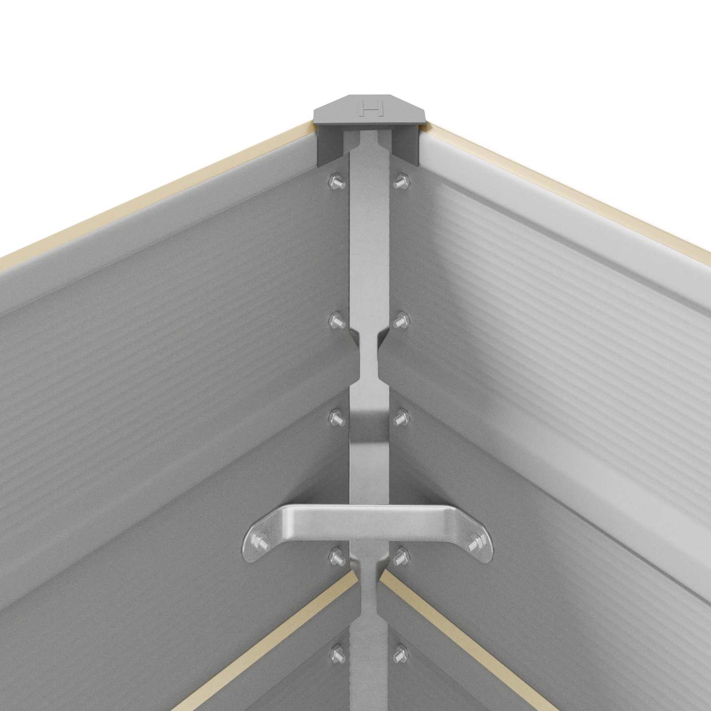 vidaXL Γλάστρα Ελεφαντόδοντο 195 x 100 x 45 εκ Επικαλυμμένος Χάλυβας