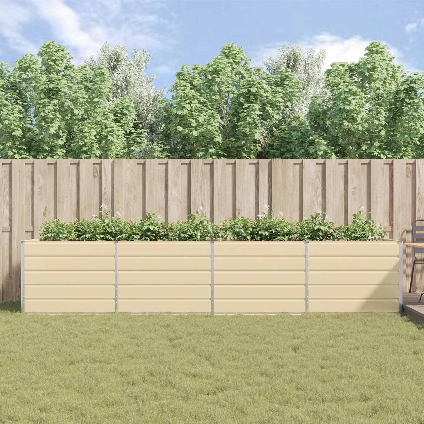 vidaXL Γλάστρα Ελεφαντόδοντο 385 x 100 x 75 εκ Επικαλυμμένος Χάλυβας