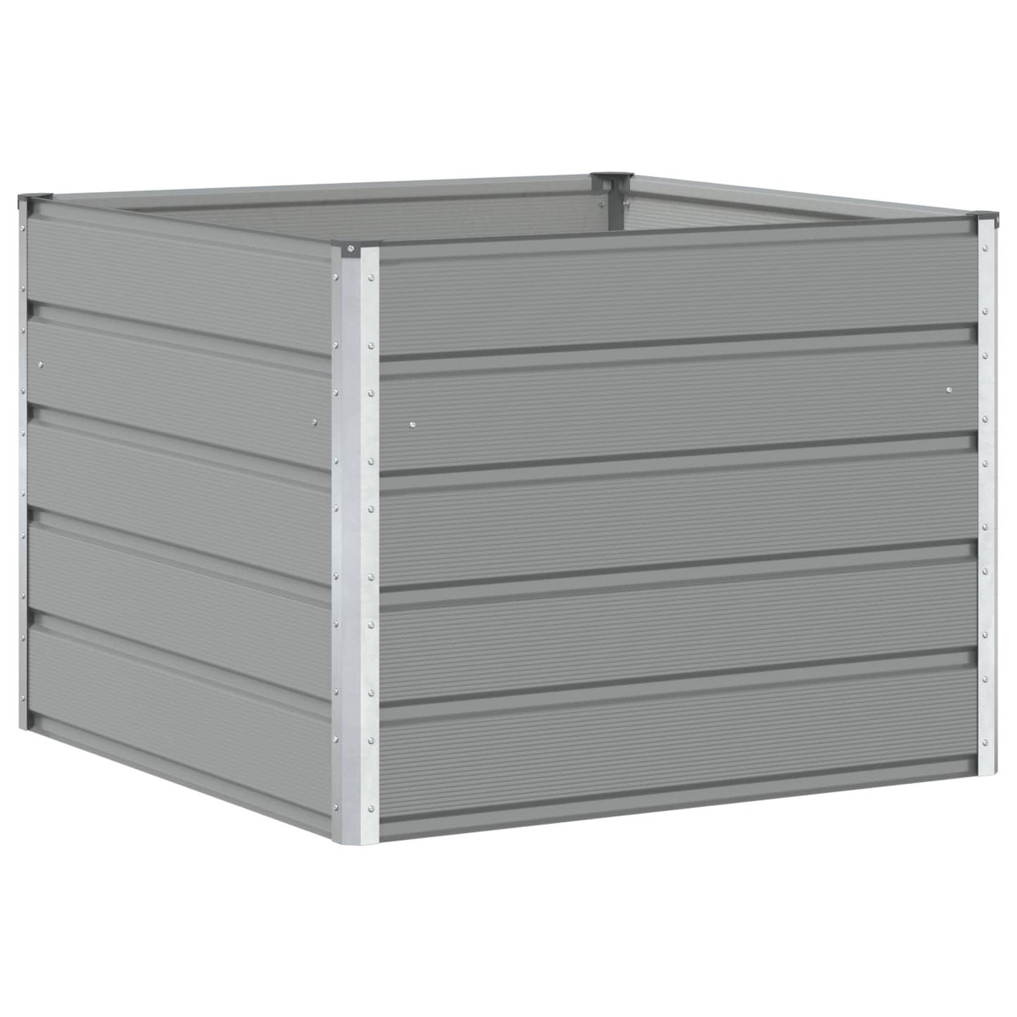 vidaXL Γλάστρα Ανοιχτό γκρι 100 x 100 x 75 εκ Ατσάλι