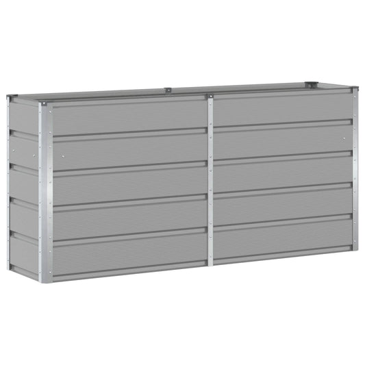vidaXL Γλάστρα Ανοιχτό γκρι 160 x 40 x 75 εκ. Ατσάλι