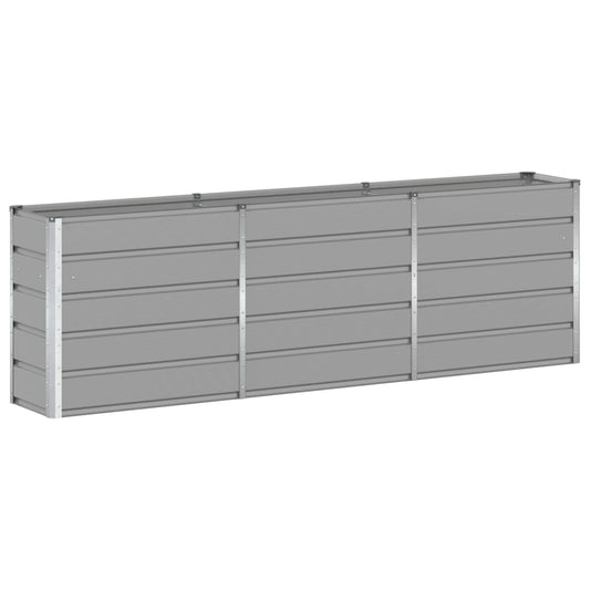 vidaXL Γλάστρα Ανοιχτό γκρι 240 x 40 x 75 εκ. Ατσάλι