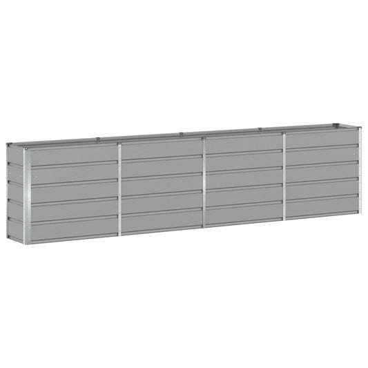 vidaXL Γλάστρα Ανοιχτό γκρι 320 x 40 x 75 εκ. Ατσάλι