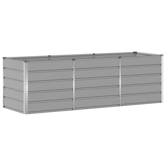 vidaXL Γλάστρα Ανοιχτό γκρι 240 x 80 x 75 εκ. Ατσάλι
