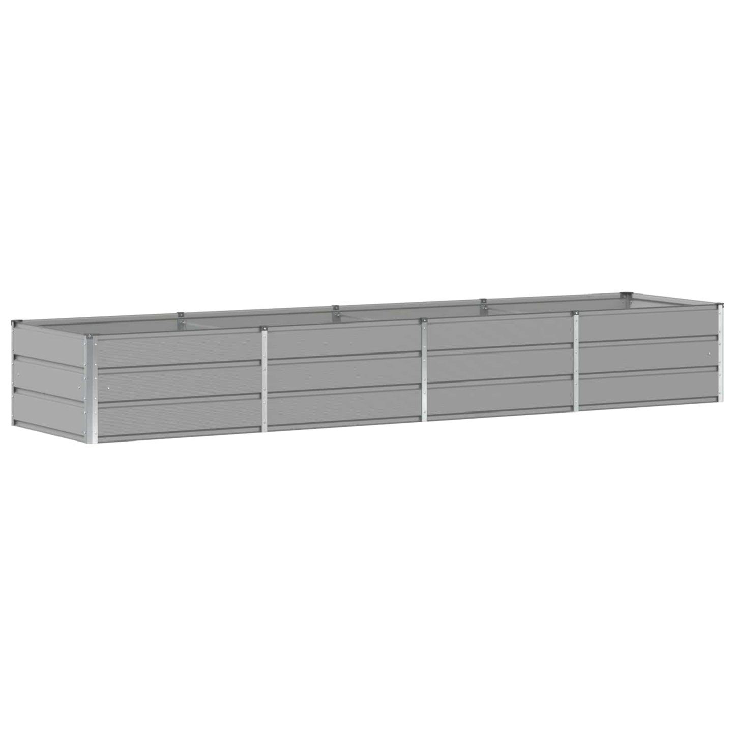 vidaXL Γλάστρα Ανοιχτό γκρι 320 x 80 x 45 cm Ατσάλι