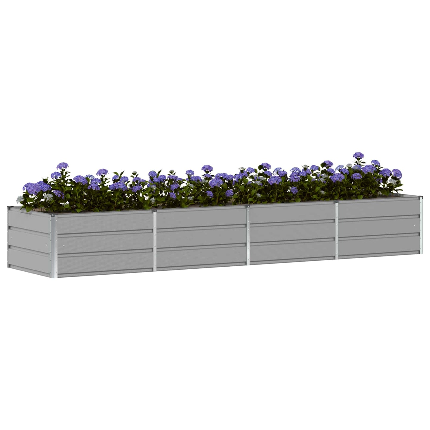 vidaXL Γλάστρα Ανοιχτό γκρι 320 x 80 x 45 cm Ατσάλι