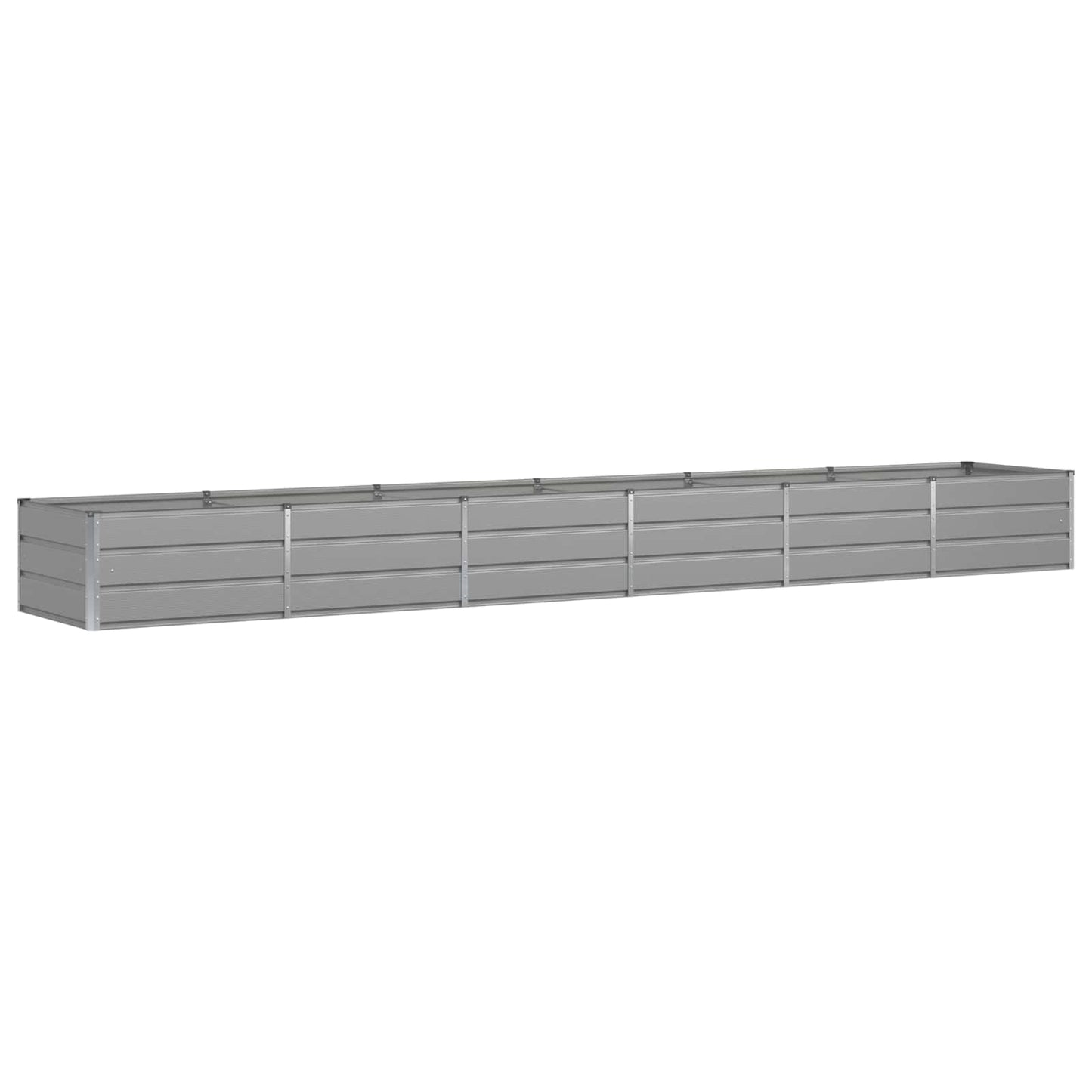 vidaXL Γλάστρα Ανοιχτό γκρι 480 x 80 x 45 cm Ατσάλι