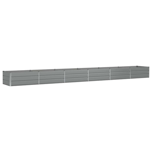 vidaXL Γλάστρα Ανοιχτό γκρι 600 x 80 x 45 cm Ατσάλι