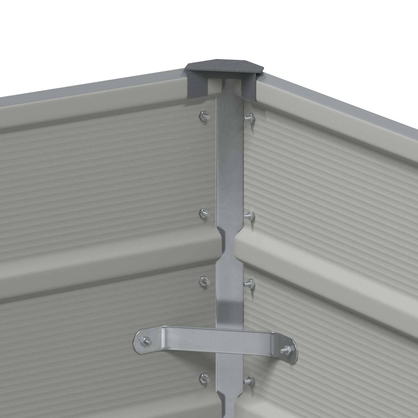 vidaXL Γλάστρα Ανοιχτό γκρι 100 x 50 x 45 cm Επικαλυμμένος Χάλυβας