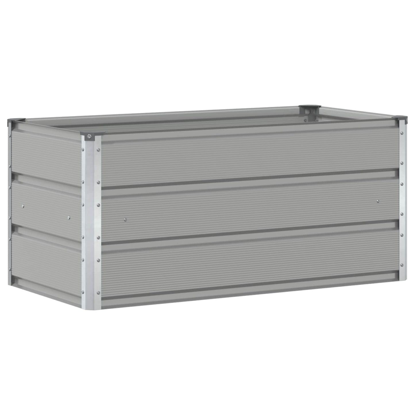 vidaXL Γλάστρα Ανοιχτό γκρι 100 x 50 x 45 cm Επικαλυμμένος Χάλυβας