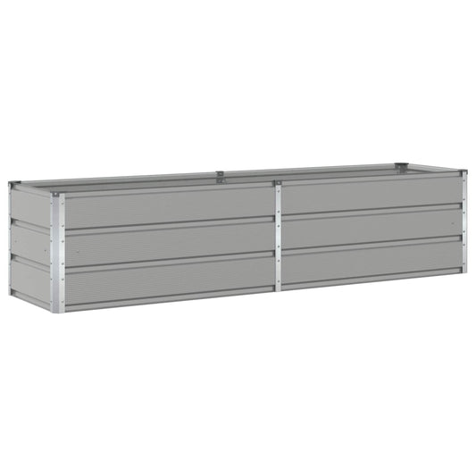 vidaXL Γλάστρα Ανοιχτό γκρι 195 x 50 x 45 εκ Επικαλυμμένος Χάλυβας