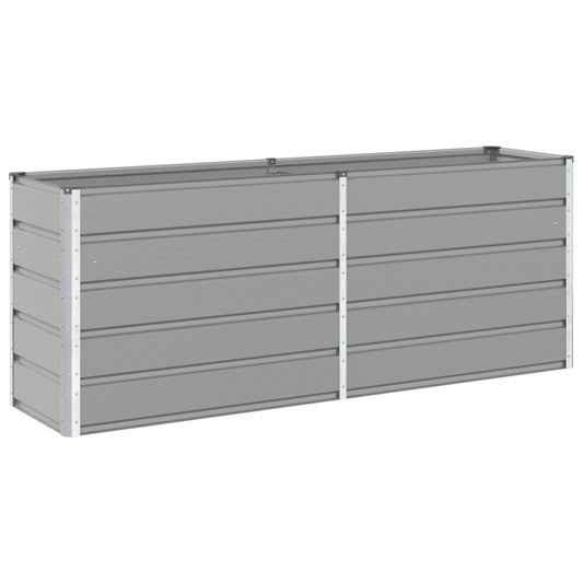 vidaXL Γλάστρα Ανοιχτό γκρι 195 x 50 x 75 εκ Επικαλυμμένος Χάλυβας