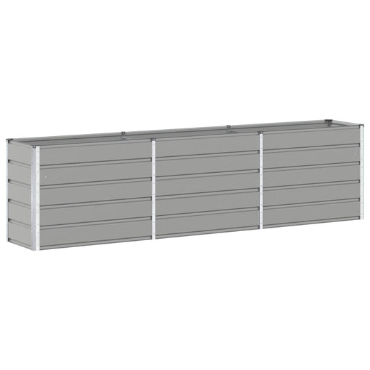 vidaXL Γλάστρα Ανοιχτό γκρι 290 x 50 x 75 εκ Επικαλυμμένος Χάλυβας