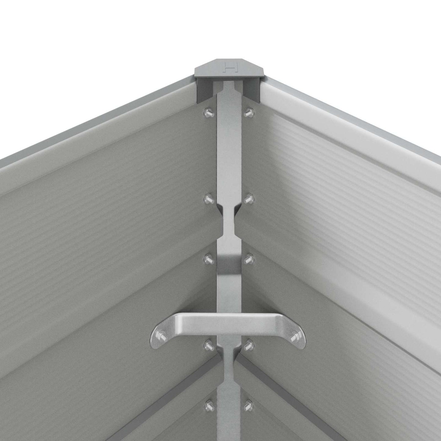 vidaXL Γλάστρα Ανοιχτό γκρι 195 x 100 x 75 εκ Επικαλυμμένος Χάλυβας