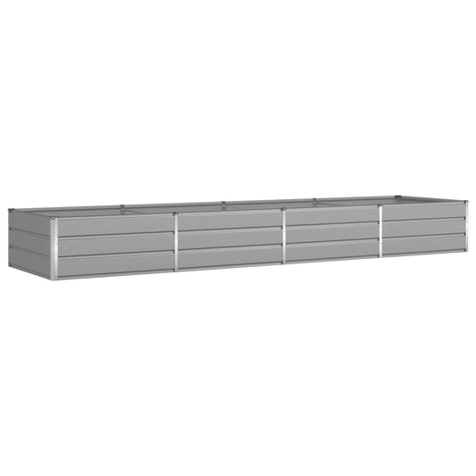 vidaXL Γλάστρα Ανοιχτό γκρι 195 x 100 x 45 εκ Επικαλυμμένος Χάλυβας