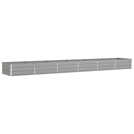 vidaXL Γλάστρα Ανοιχτό γκρι 195 x 100 x 45 εκ Επικαλυμμένος Χάλυβας