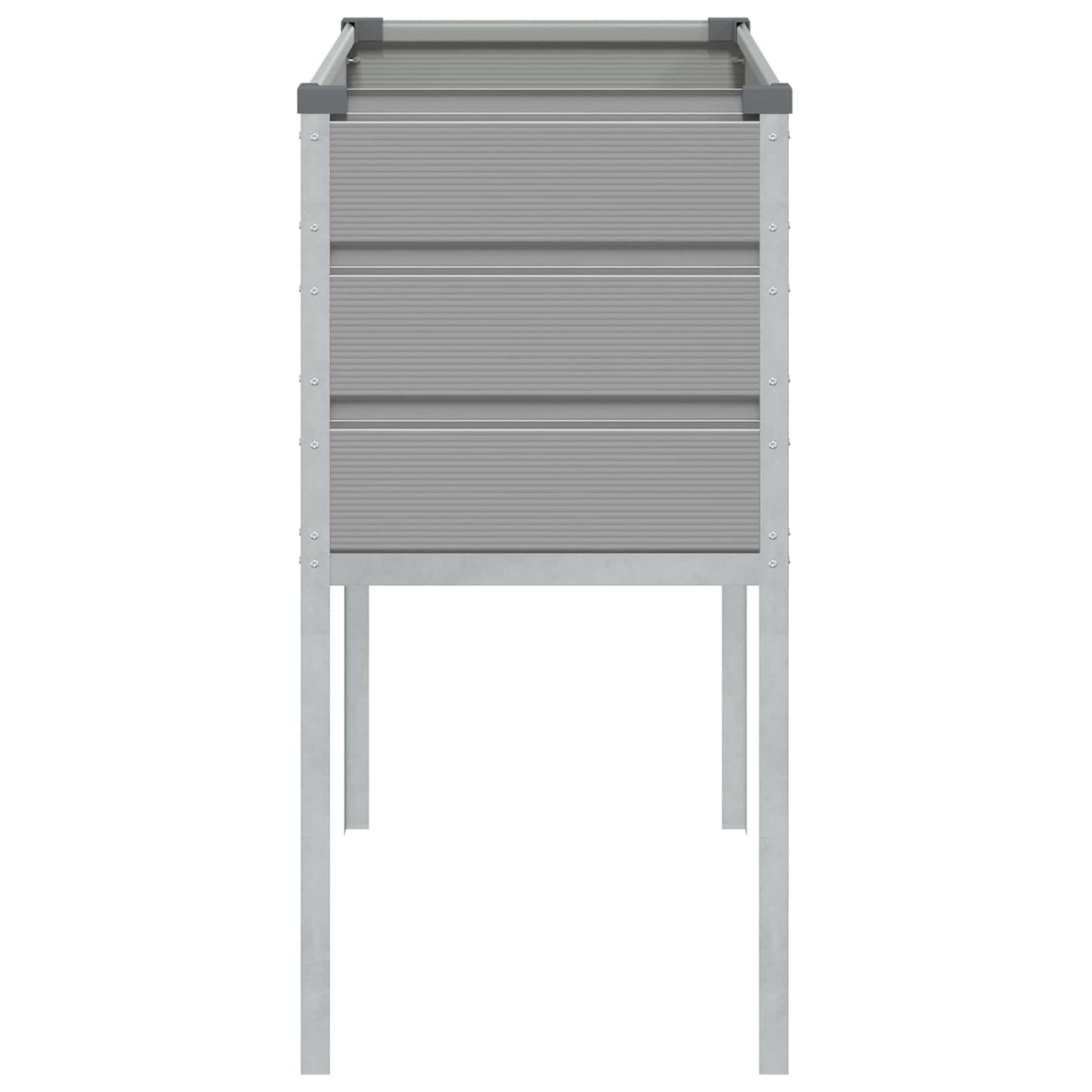 vidaXL Γλάστρα Ανοιχτό γκρι 100 x 45 x 90 εκ. Επικαλυμμένος Χάλυβας