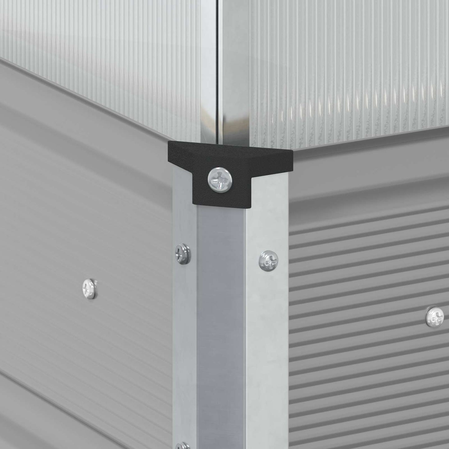 vidaXL Γλάστρα Ανοιχτό γκρι 100 x 100 x 77 cm Επικαλυμμένος Χάλυβας