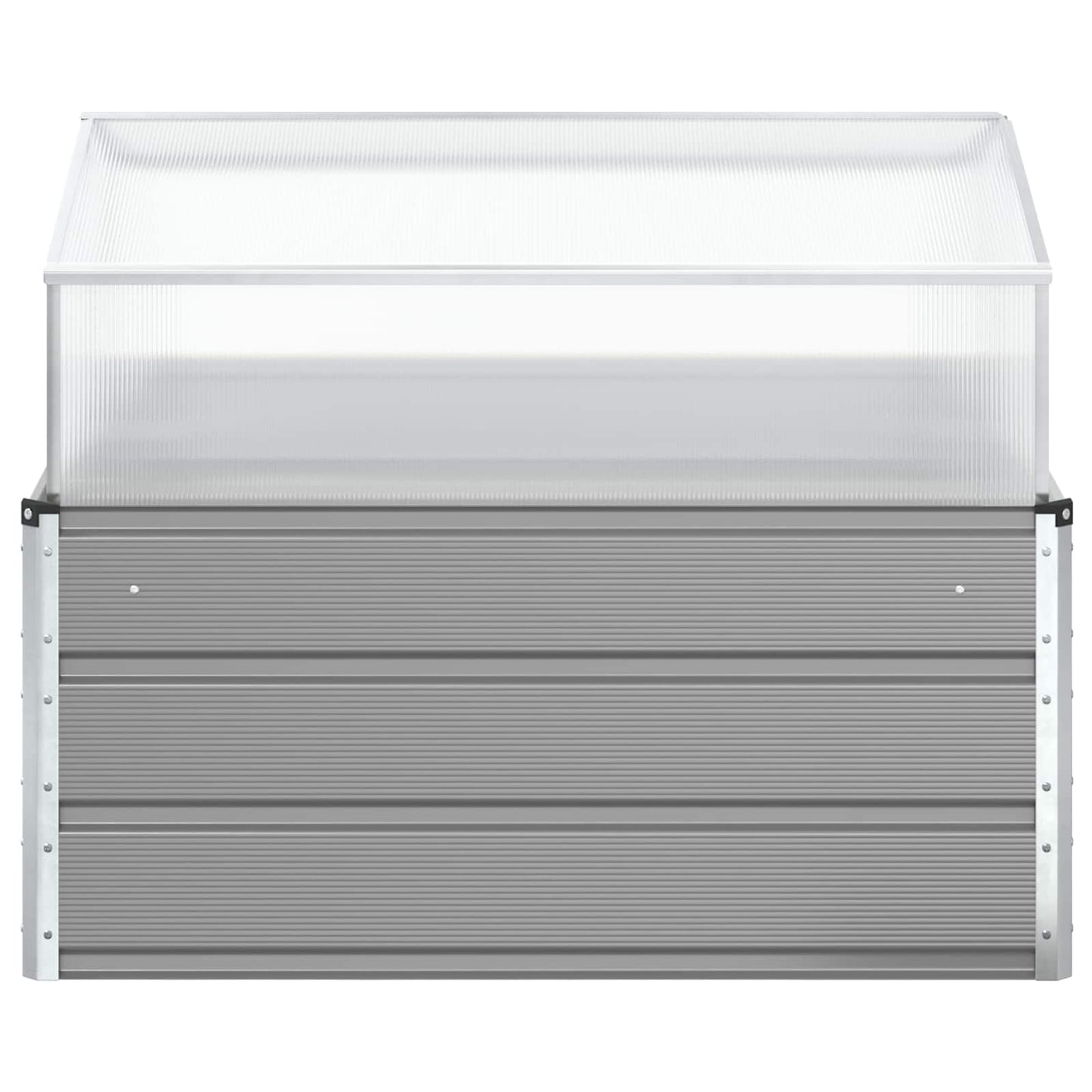 vidaXL Γλάστρα Ανοιχτό γκρι 100 x 100 x 77 cm Επικαλυμμένος Χάλυβας
