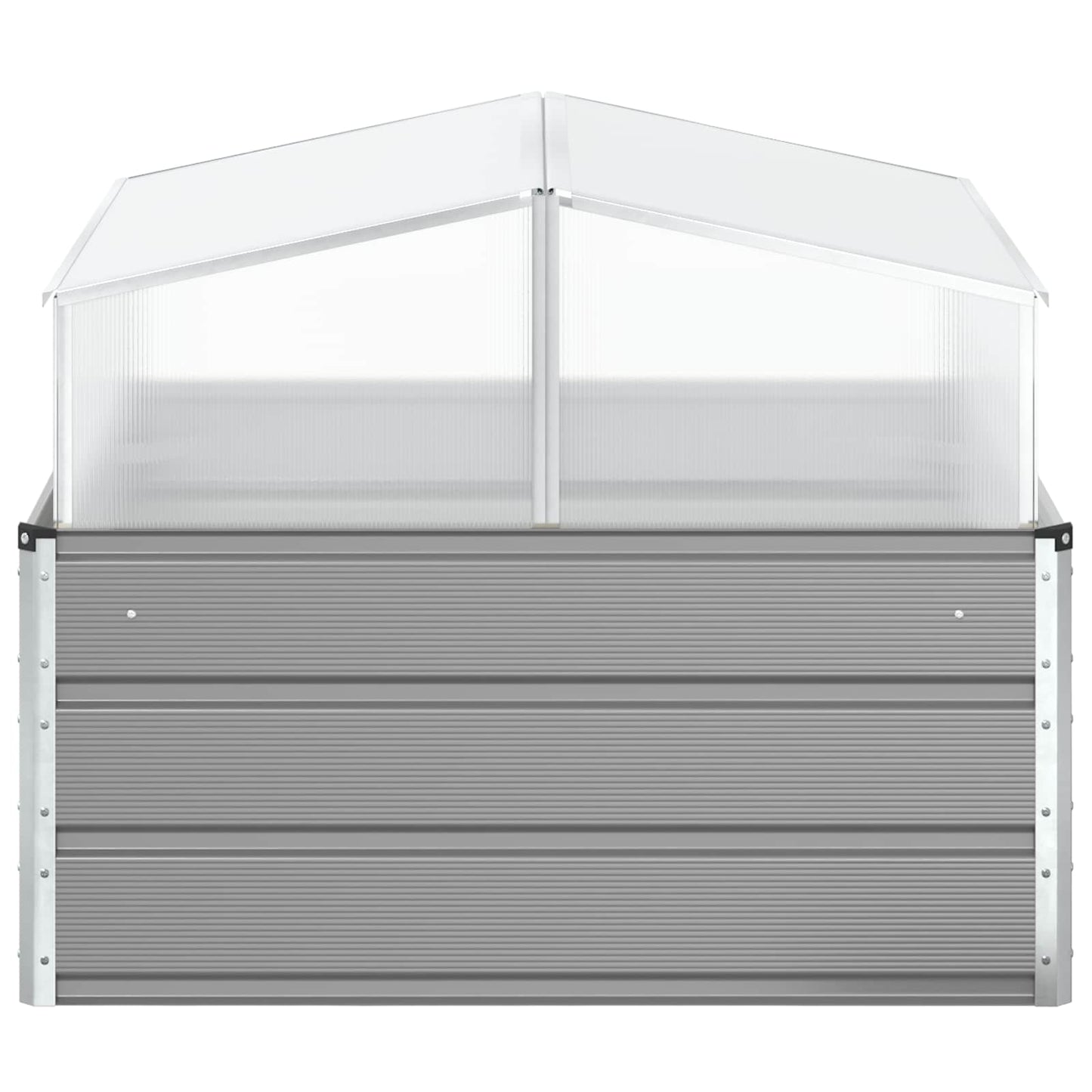 vidaXL Γλάστρα Ανοιχτό γκρι 100 x 100 x 77 cm Επικαλυμμένος Χάλυβας