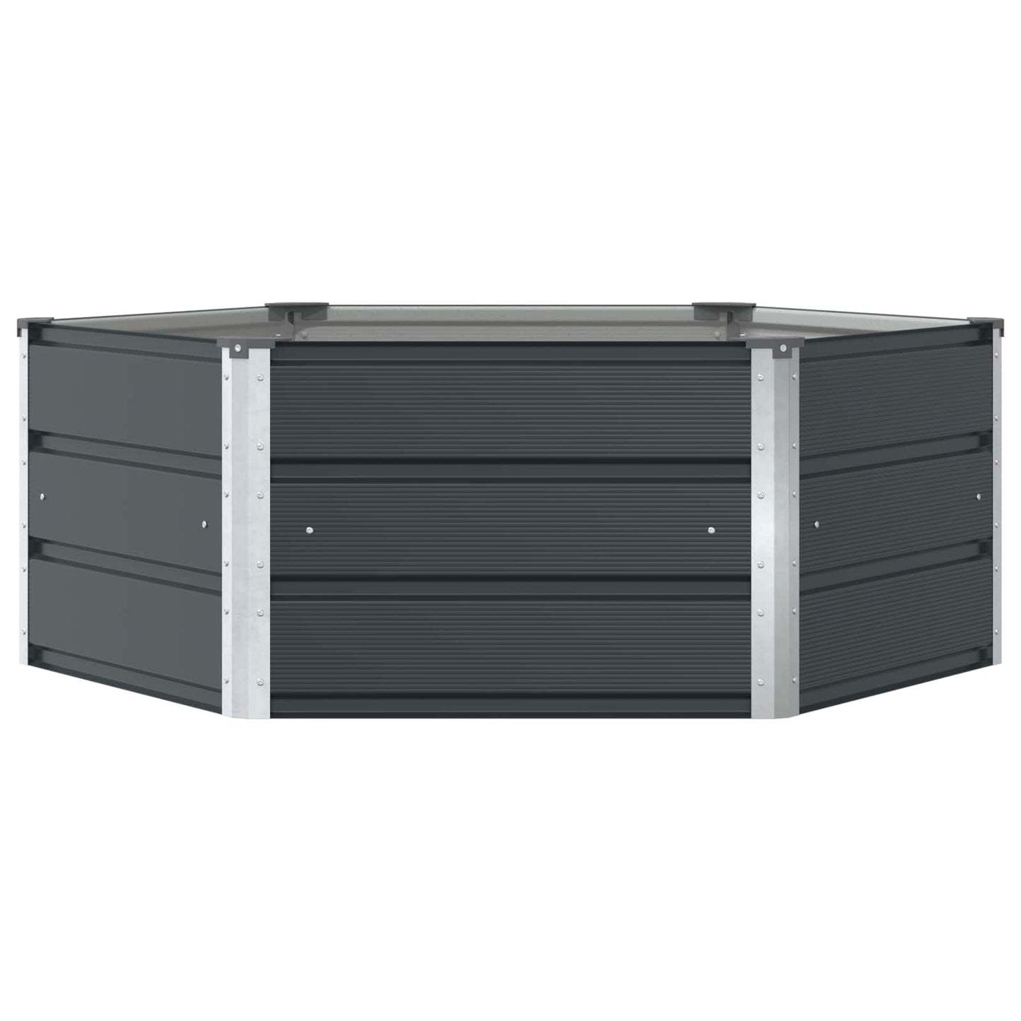 vidaXL Γλάστρα Ανθρακί 129 x 129 x 45 cm Ατσάλι