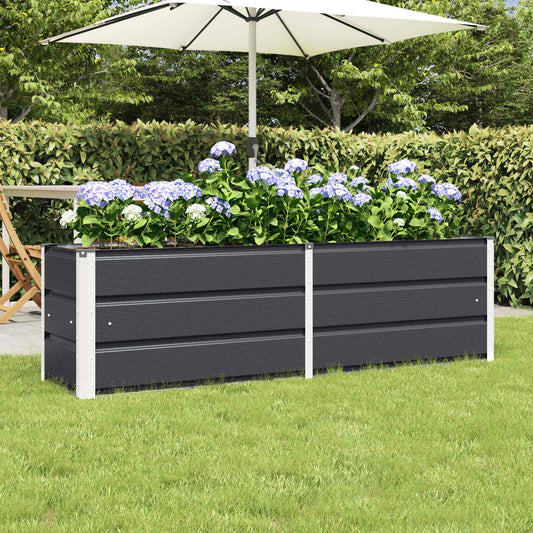 vidaXL Γλάστρα Ανθρακί 160 x 40 x 45 cm Ατσάλι