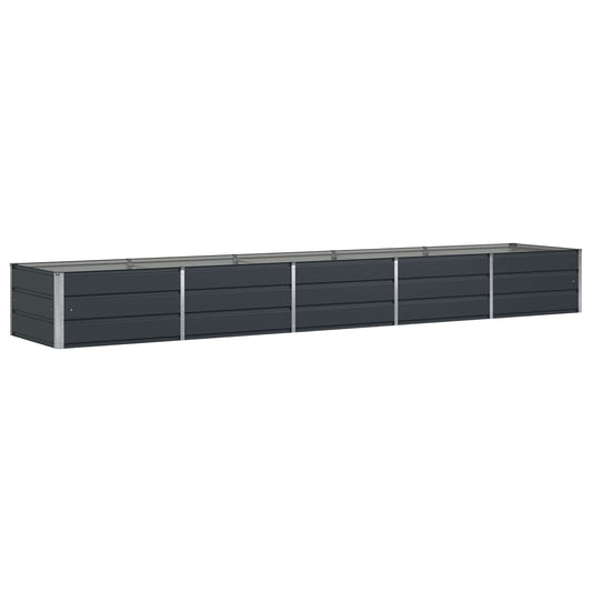 vidaXL Γλάστρα Ανθρακί 400 x 80 x 45 cm Ατσάλι
