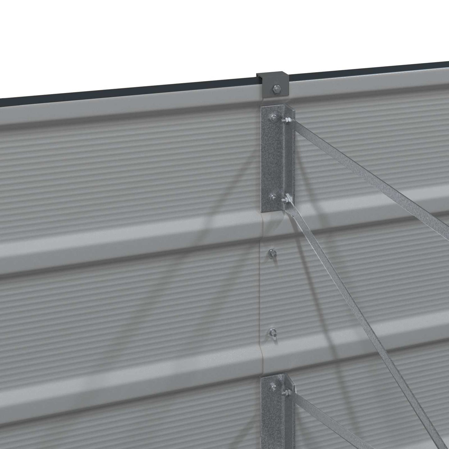 vidaXL Γλάστρα Ανθρακί 600 x 80 x 45 cm Ατσάλι