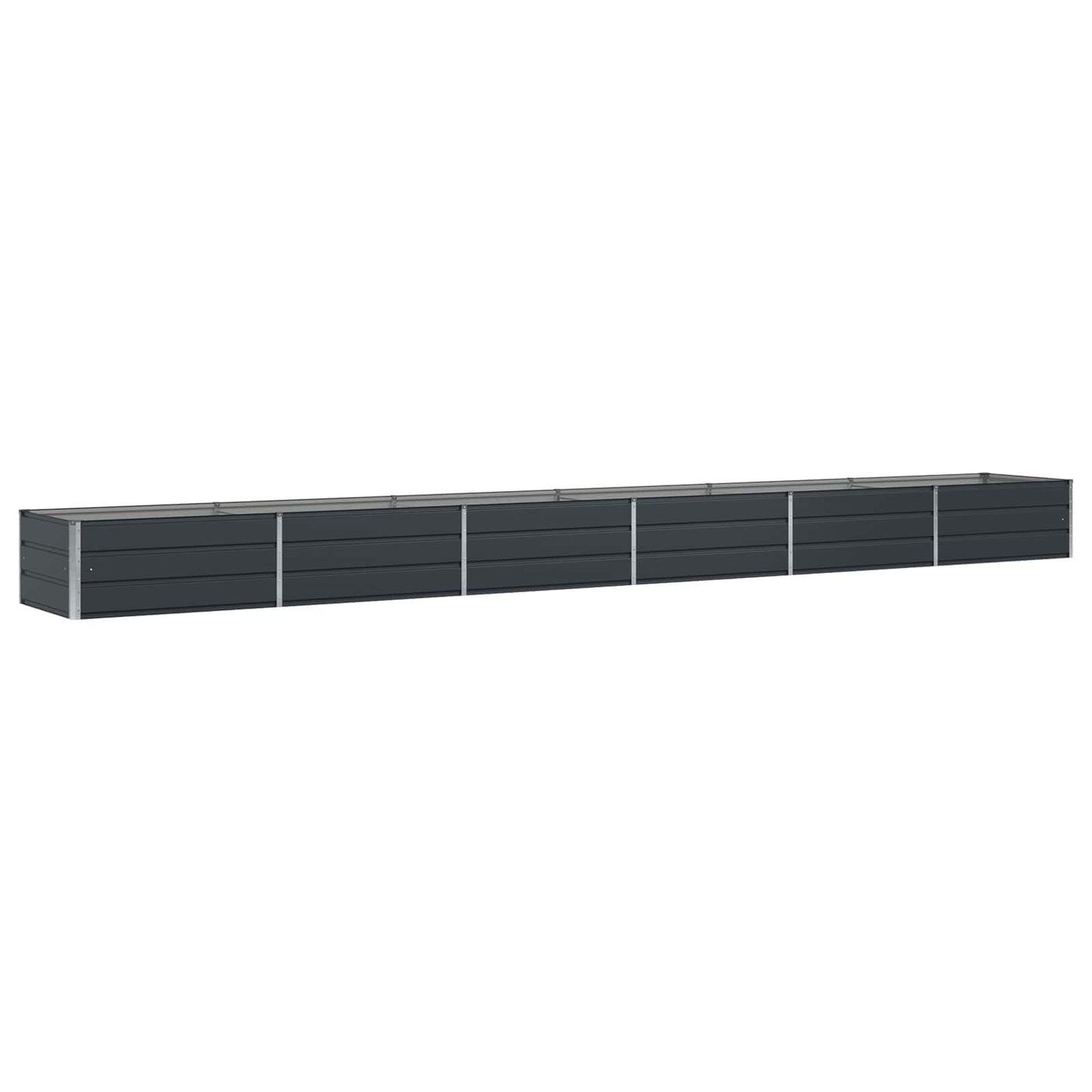 vidaXL Γλάστρα Ανθρακί 600 x 80 x 45 cm Ατσάλι
