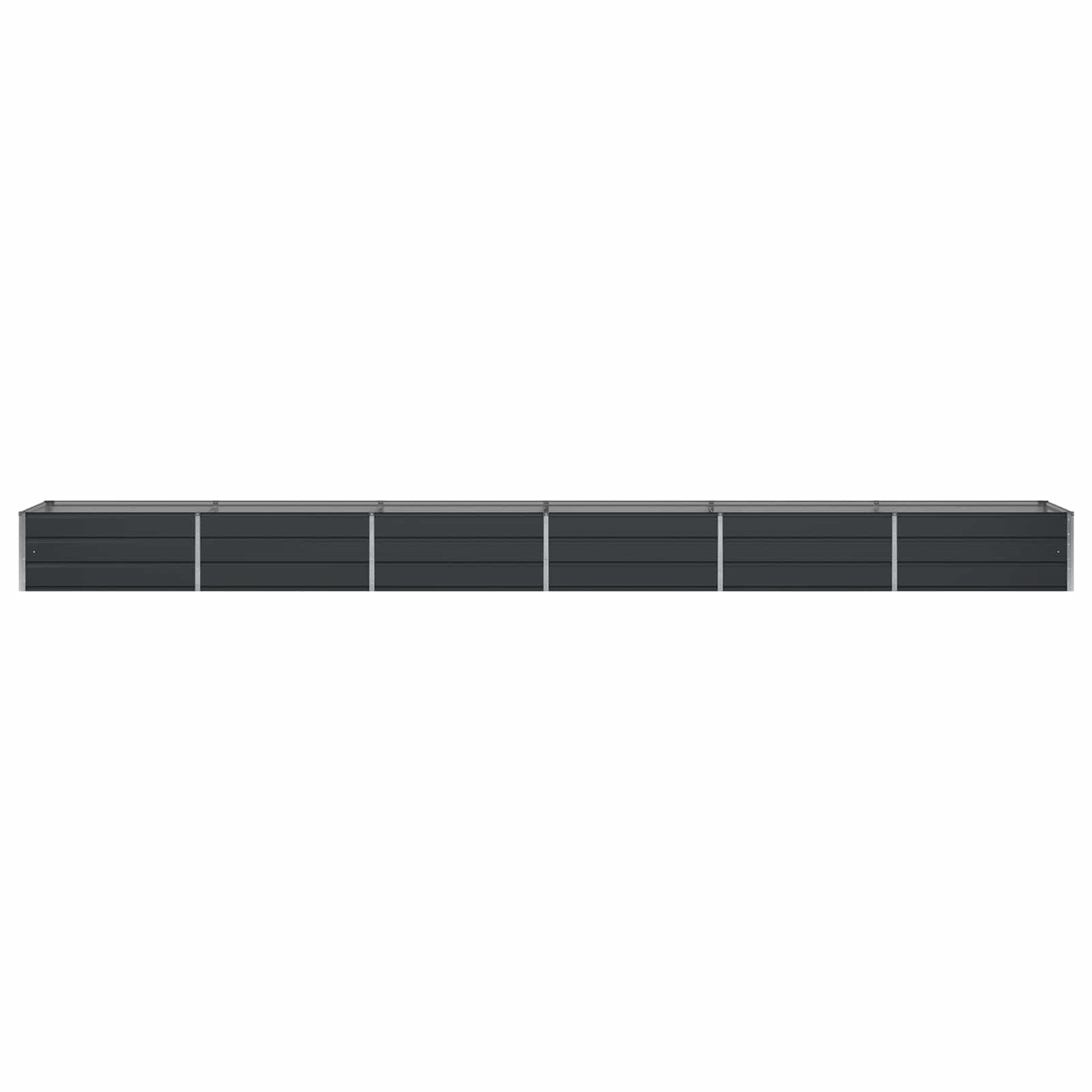 vidaXL Γλάστρα Ανθρακί 600 x 80 x 45 cm Ατσάλι