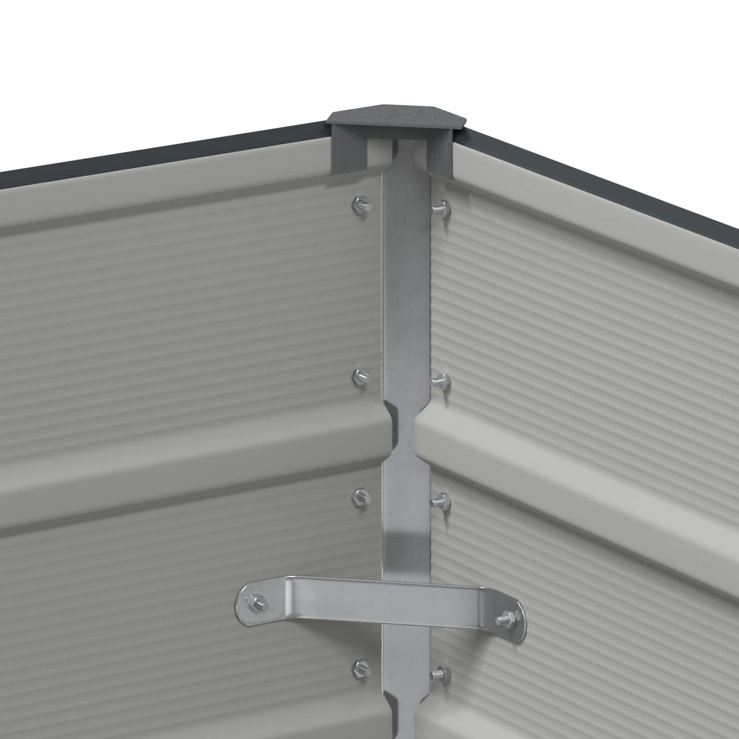 vidaXL Γλάστρα Ανθρακί 100 x 50 x 45 cm Επικαλυμμένος Χάλυβας