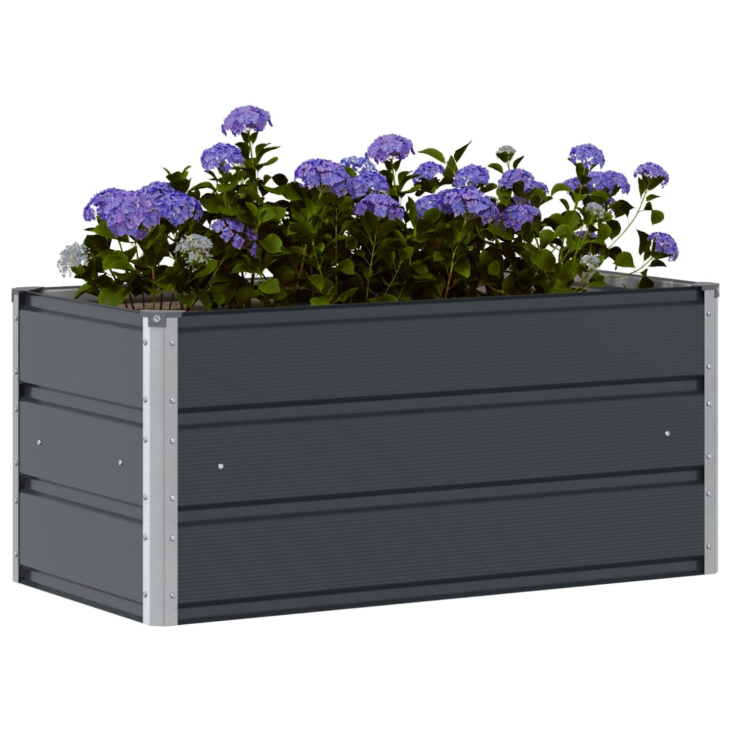 vidaXL Γλάστρα Ανθρακί 100 x 50 x 45 cm Επικαλυμμένος Χάλυβας