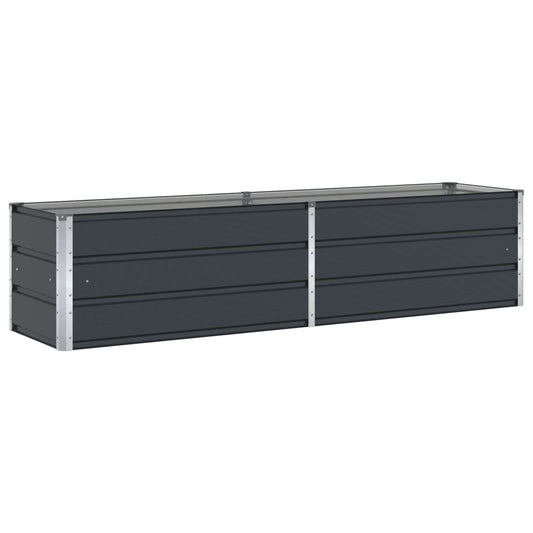 vidaXL Γλάστρα Ανθρακί 195 x 50 x 45 εκ Επικαλυμμένος Χάλυβας