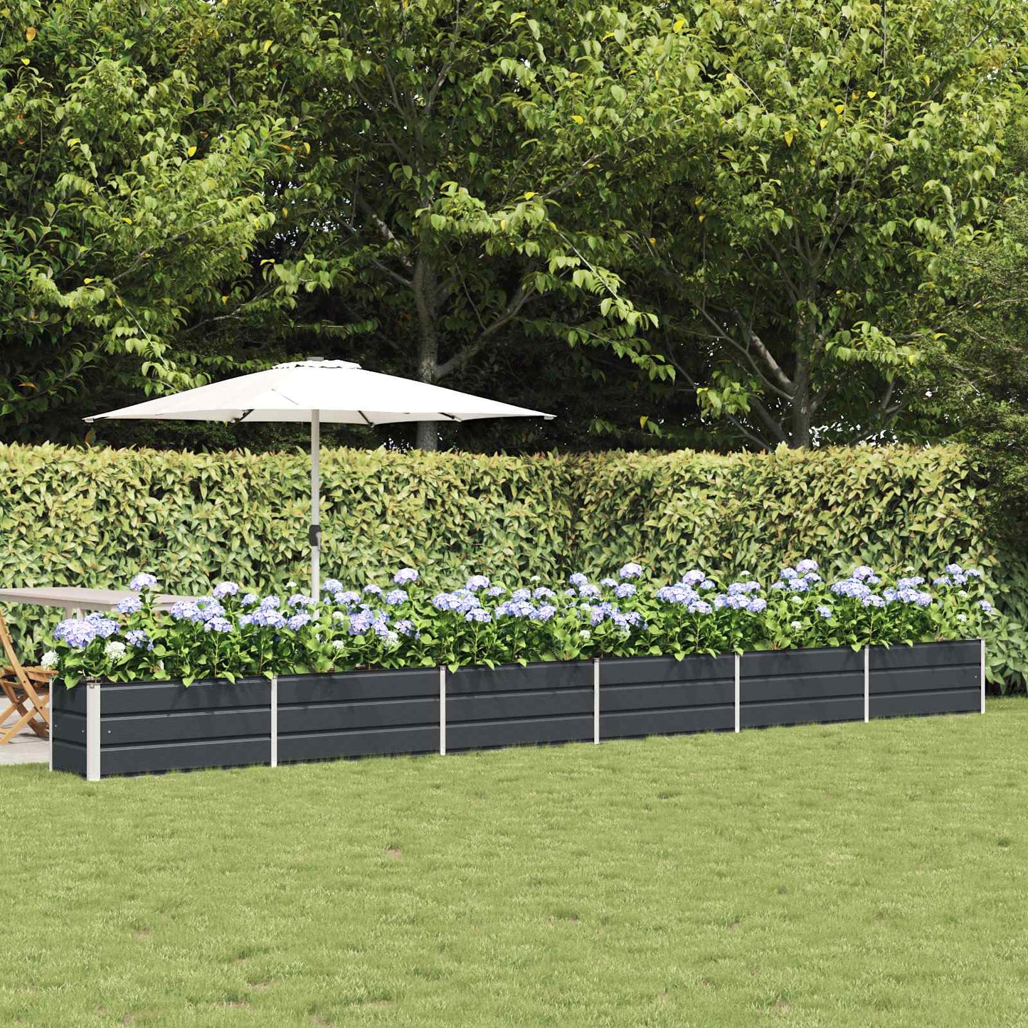 vidaXL Γλάστρα Ανθρακί 480 x 50 x 45 εκ Επικαλυμμένος Χάλυβας