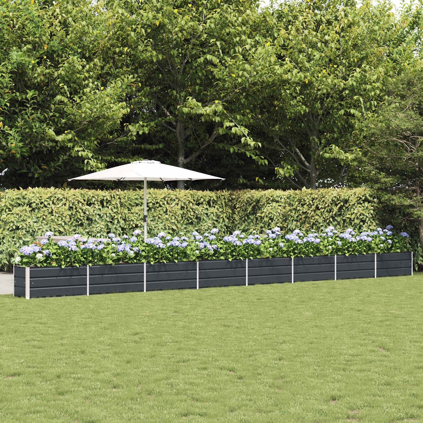 vidaXL Γλάστρα Ανθρακί 480 x 50 x 45 εκ Επικαλυμμένος Χάλυβας