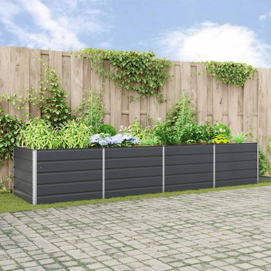 vidaXL Γλάστρα Ανθρακί 385 x 100 x 75 εκ Επικαλυμμένος Χάλυβας