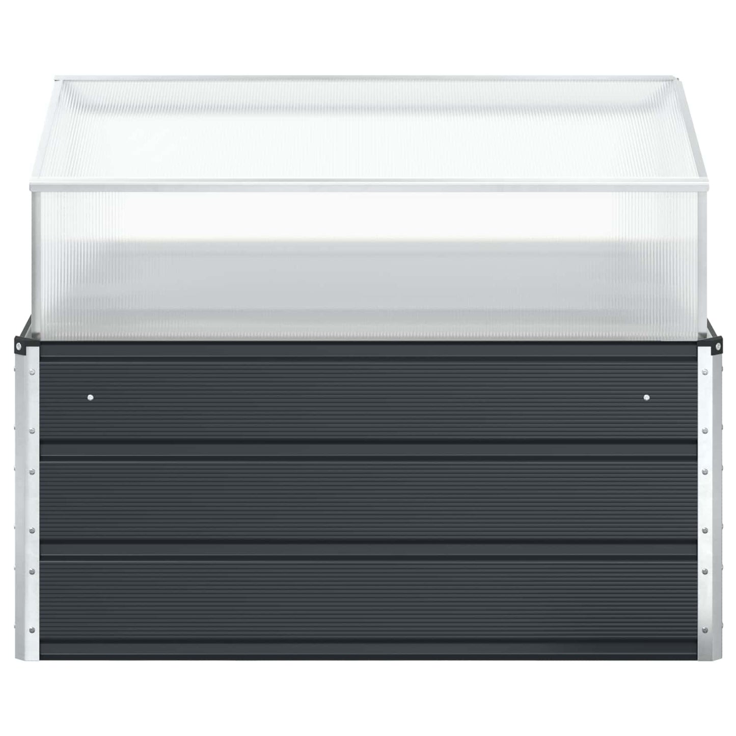 vidaXL Γλάστρα Ανθρακί 100 x 100 x 77 cm Επικαλυμμένος Χάλυβας