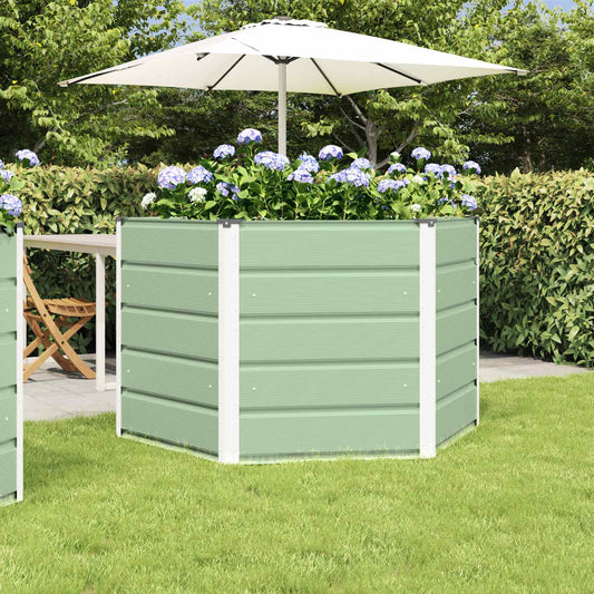 vidaXL Γλάστρα Παστέλ Πράσινο 129 x 129 x 75 εκ Ατσάλι