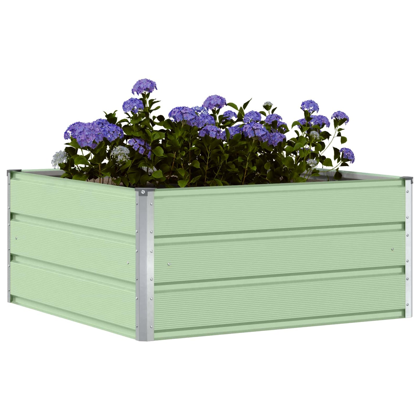 vidaXL Γλάστρα Παστέλ Πράσινο 100 x 100 x 45 cm Ατσάλι