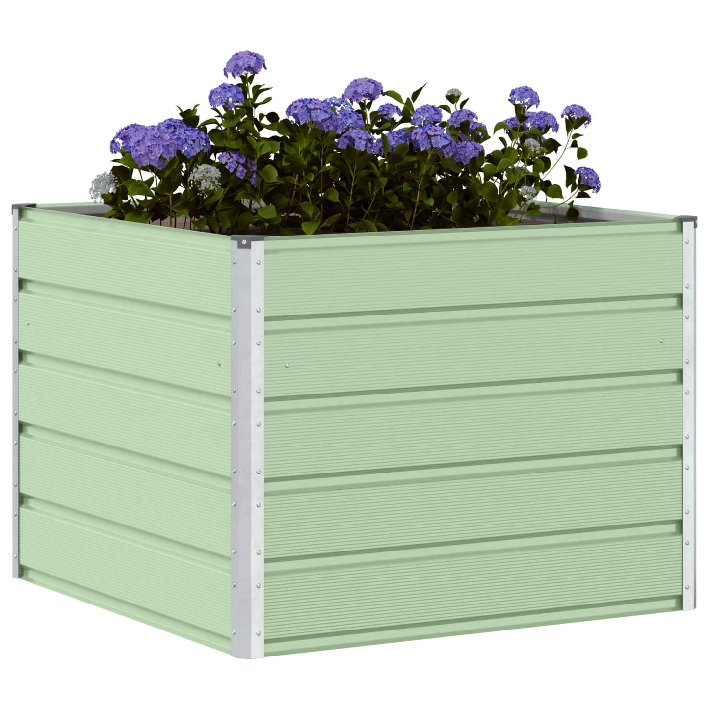 vidaXL Γλάστρα Παστέλ Πράσινο 100 x 100 x 75 εκ Ατσάλι