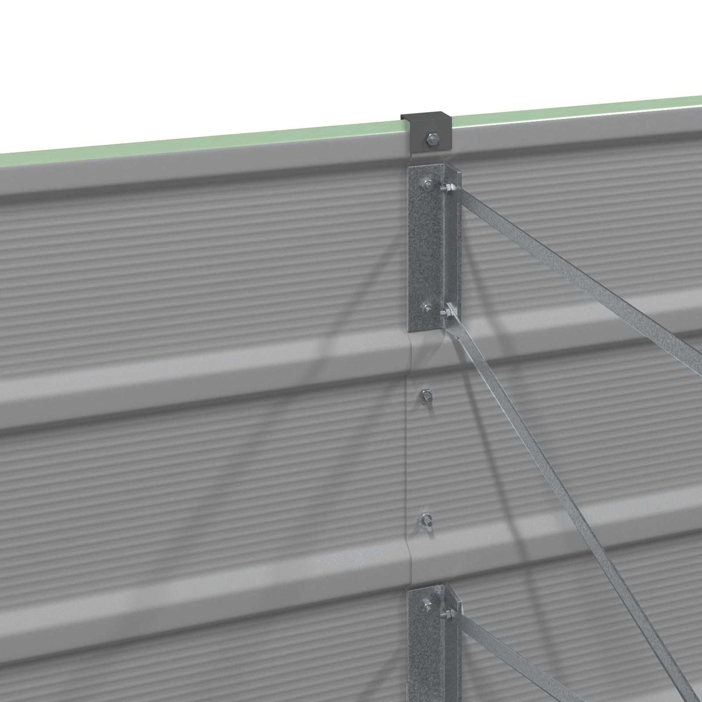 vidaXL Γλάστρα Πράσινο 240 x 40 x 45 cm Ατσάλι