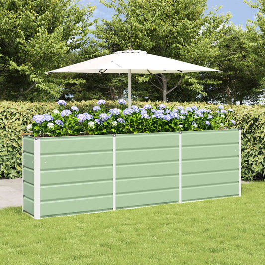 vidaXL Γλάστρα Πράσινο 240 x 40 x 75 εκ. Ατσάλι
