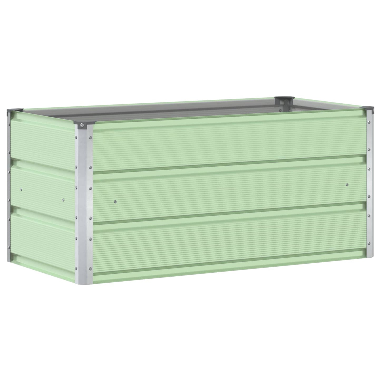 vidaXL Γλάστρα Παστέλ Πράσινο 100 x 50 x 45 cm Επικαλυμμένος Χάλυβας