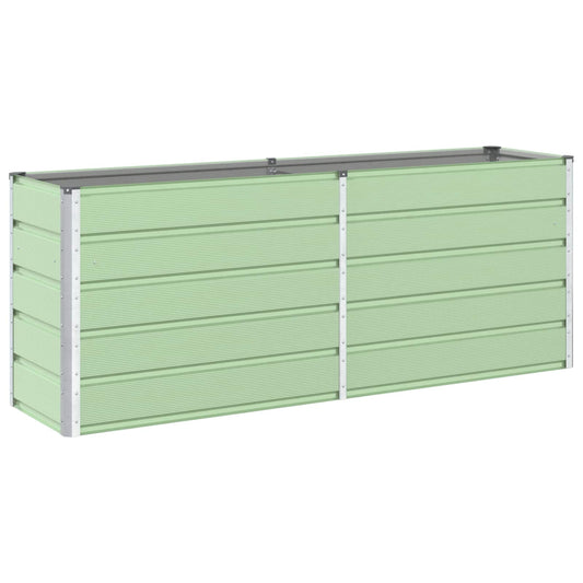 vidaXL Γλάστρα Παστέλ Πράσινο 195 x 50 x 77 εκ Επικαλυμμένος Χάλυβας