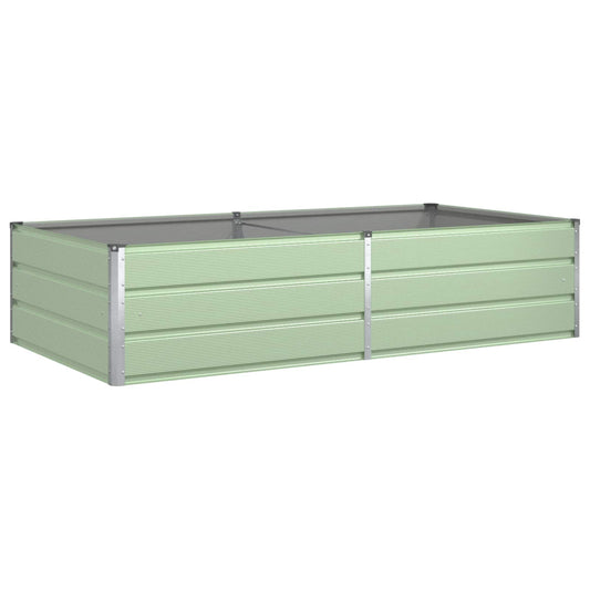 vidaXL Γλάστρα Παστέλ Πράσινο 195 x 100 x 45 εκ Επικαλυμμένος Χάλυβας